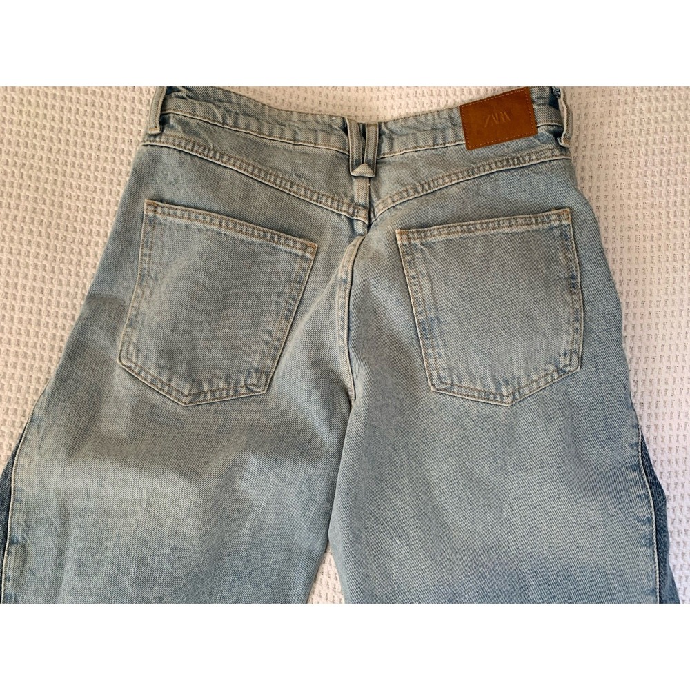Zara  Women Denim Wide Leg  Size - 4 New - Picture 6 of 10